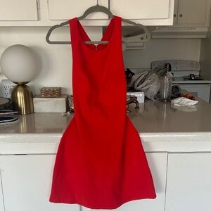 Zara Vibrant Red Backless Dress